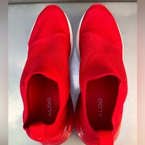 Aldo Slip On Sock Sneakers in Red Sz 8.5